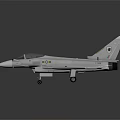 Silver Fighter Jet Model With Detailed Design And Reflective Surface On Dark Background 3d model