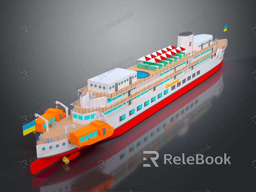 Modern Ship Cruise Ship Large Cargo Ship Cargo Ship Small Cargo Ship model