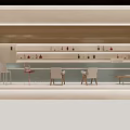 Modern Bar Interior Design With Counter Chairs And Shelved Liquor Bottles