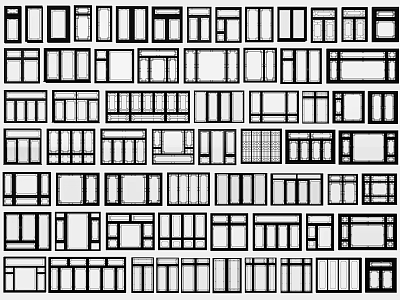 Modern Casement Windows with Various Designs and Styles for Home Interiors 3d model