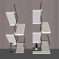 Modern Stairs Villa Stairs Glass Stairs Handrail Stairs Stairs Stairs Decoration Multi-storey Stairs 3d model