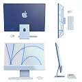 modern computer apple computer 3d model