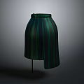 Modern Striped Lamp Shade With Green And Black Color Design