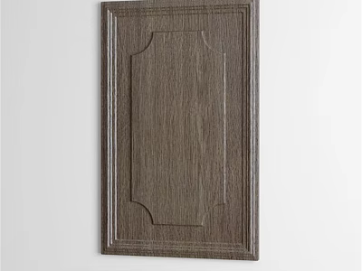 Classic Wooden Cabinet Door Panel with Intricate Carved Frame Design 3d model