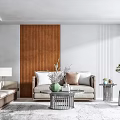New Chinese Style Sofa Coffee Table Combination Sofa Coffee Table 3d model