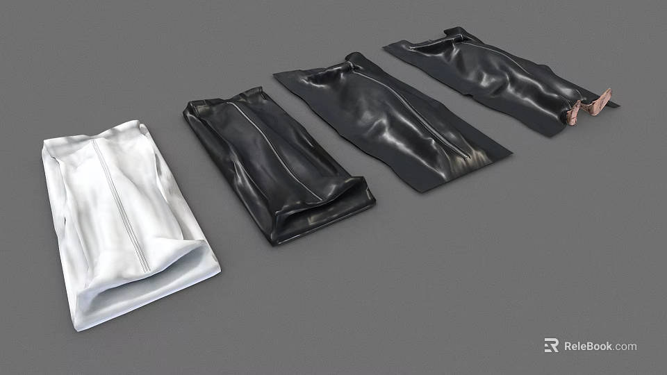 Game Movie Character Cosplay Props With Black White Leather Wrist Guards And Accessories 3d model 