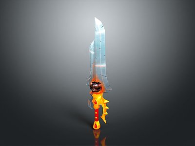 Final Fantasy Broad Sword Final Fantasy Weapon Knife Magic Knife Weapon Cold Weapon Realistic 3d model