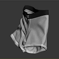 Men's Gray Trunks Underwear with Black Waistband and White Logo Design
