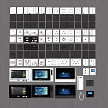 Various Styles Of Switch Panels With Different Designs And Display Screens