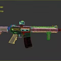 Modern Tactical Rifle with Black and Tan Finish Scope Rail System Grip and Stock Design