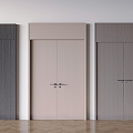 Solid Wood Swing Door Double Door Double Door Double Door Single Door 3d model