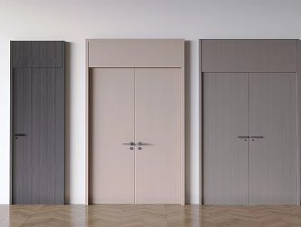 Solid Wood Swing Door Double Door Double Door Double Door Single Door 3d model