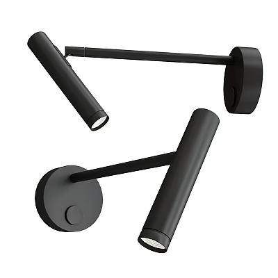 Black Modern Downlights and Spotlights Wall Mounted Sleek Design Indoor Lighting Fixtures 3d model