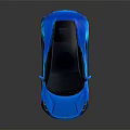 Blue Sports Car With Sleek Design Shiny Exterior And Alloy Wheels