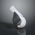 White And Gray Leather Boxing Gloves Placed On Dark Background With Reflection