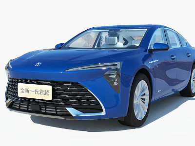 New Generation LaCrosse Blue Sedan Modern Exterior Design With Headlights And Grille 3d model