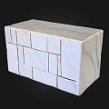 Natural Stone And Wood Cube Design With Interlocking Marble Blocks Texture