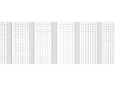 Stylish Modern White Grid Partition For Home Interior Space Dividing Decor 3d model