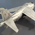 Military Fighter Jet With Multiple Weapon Payloads Gray Paint And Military Insignia 3d model