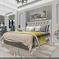 Elegant Modern Living Dining Room Interior With Sofa Coffee Table Rug And Chandelier
