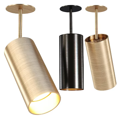 Modern Downlights Spotlights with Sleek Metal Finish and Contemporary Design 3d model