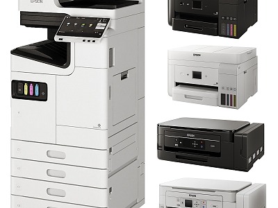 Modern Printer Copy Office Supplies Office Printer Scanner Desktop Printer 3d model