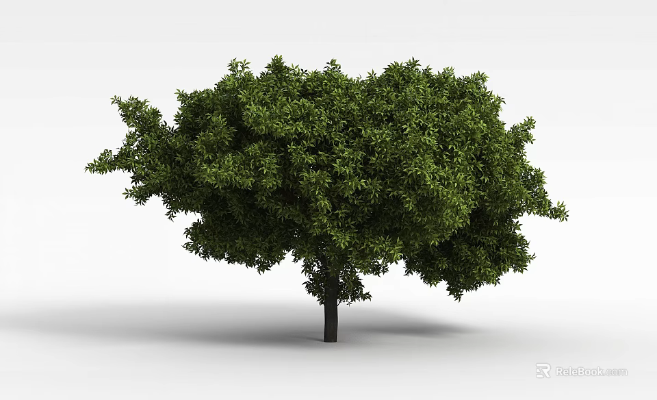 Tech Exhibition Hall Interior Featuring Lush Green Tree And Modern Eco Design 3d model