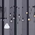 Modern Home Decor Lighting Combinations With Black Metal Frames And Smart Control 3d model