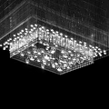 Luxurious Sparkling Crystal Chandelier Design With Hanging Crystals And Bright Illumination