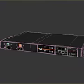 Rackmount Computer Server Unit Front Panel with LED Indicators Interface Ports and Controls