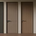 Modern Wooden Swing Doors In Various Colors With Sleek Handle Designs