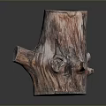 Natural Wooden Stump Decorative Artifact With Unique Texture And Rustic Charm 3d model