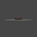 Old Rusted Wooden Boat On Sandy Ground With Stilt Supports And Worn Structure