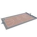 Nike Sports Equipment Including Basketball Hoop And Protective Barriers On Wooden Court