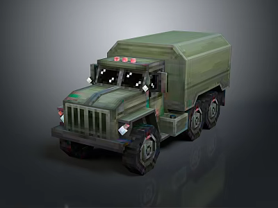 Green Military Tank With Heavy Armor Turret Long Cannon And Tracks Design 3d model