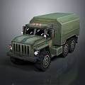 Green Military Tank With Heavy Armor Turret Long Cannon And Tracks Design