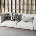 New Chinese-style double sofa 3d model