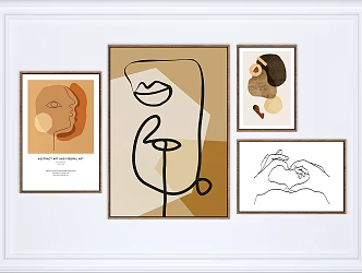 Modern Photo Wall Hanging Painting 3d model