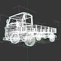 Vintage Teal Flatbed Truck With Open Cargo Bed And Classic Design