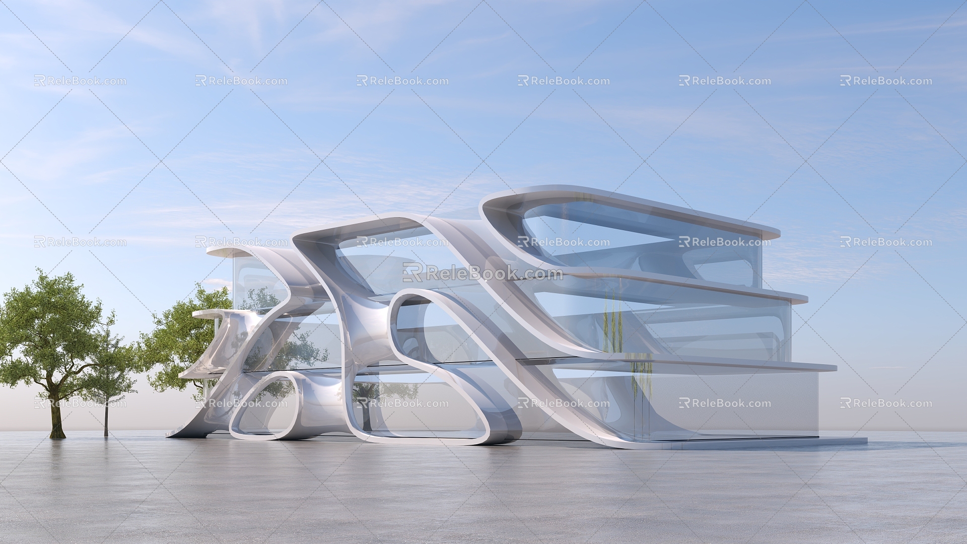 Modern Architecture Outdoor Alien Architecture 3d model