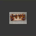 Group Of Traditional Costume Figurines Sitting On Wooden Platform Playing Instruments And Resting