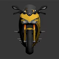 Yellow Ducati Sport Motorcycle With Black Seat Streamlined Design And Alloy Wheels