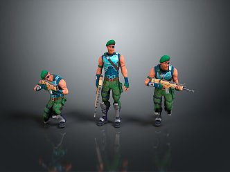 Special Forces Special Forces Special Army Special Warriors Rapid Reaction Force Soldiers Warriors 3d model