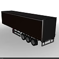 Brown Curtain Side Truck Trailer With Silver Roof And Multiple Wheels