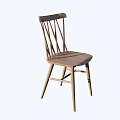 Simple Wooden Leisure Chair Featuring Crossed Backrest Design For Home Relaxation