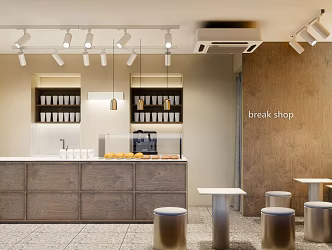 Modern Cafe Cake Milk Tea Hall 3d model