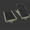 Foldable Metal Frame Platform Equipment With Black Surface And Silver Borders