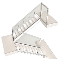 Modern Stairs Stairs Astro borgo 3d model