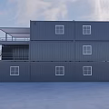 Construction Site Featuring Modern Multi Storey Glass Building With Metal Frames 3d model