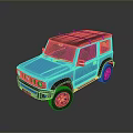 Blue Suzuki Compact Off Road Car With Black Roof And Rugged Design